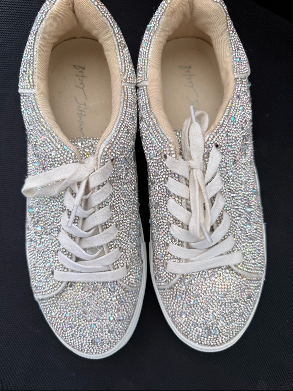 Crystal-Embellished Lace-Up Sneakers - Silver